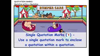 How to use SINGLE QUOTATION MARKS within QUOTATION MARKS