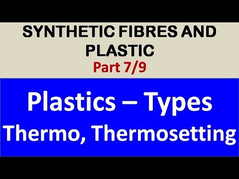 Synth Fibres and Plastics (7/9) Plastic - defn., Types. Thermo, Thermosetting - CBSE Class 8 Science Video