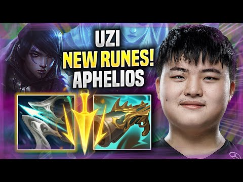UZI DOMINATING APHELIOS WITH NEW RUNES! - Uzi Plays Aphelios ADC vs Tristana!
