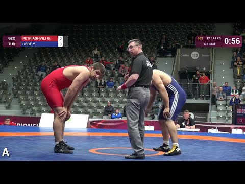1/2 FS - 125 kg: G. PETRIASHVILI (GEO) df. Y. DEDE (TUR) by TF, 10-0