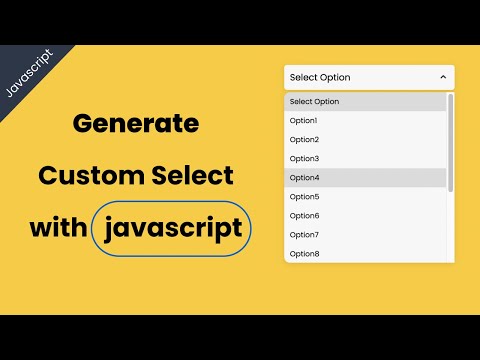 How To Create Custom Select Dropdown Using Javascript No External Library Javascript