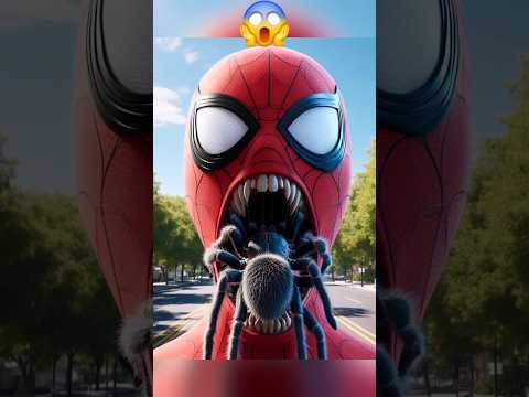 transformation into venom | Spiderman vs Sonic vs Deadpool  #spiderman #sonic #joker #marvel #dc