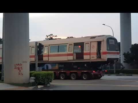 (Parted ways....)[SMRT] C651 229 passing by and towing away