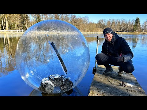 Ich stecke mein RC AUTO wieder in eine RIESEN BLASE, fahre über Wasser und es passiert SCHLIMMES 😱!