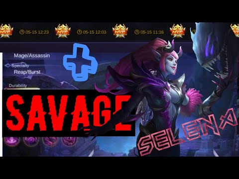 5 MVP STREAK + SAVAGE USING SELENA | MOBILE LEGENDS BANGBANG