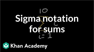 Sigma notation for sums | Sequences, series and induction | Precalculus | Khan Academy
