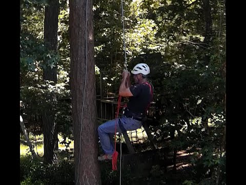 Tree ascend and rappel with "frog" ascending system and Sterling ATS