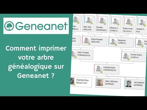Imprimer votre arbre généalogique sur Geneanet