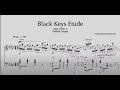 Black Keys Etude Chopin Interactive Sheet Music And Midi Visualizer
