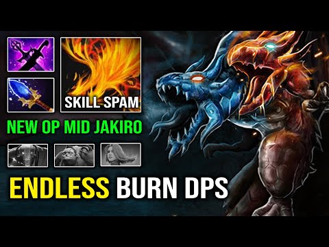 NEW 7.32 OP MID JAKIRO 100% Pure Macropyre Infinite Burn DPS Even BKB Can't Help Dota 2