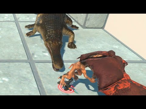 Giant Machimosaurus Rex & Flying Werewolf vs RANDOM UNITS - Animal Revolt Battle Simulator