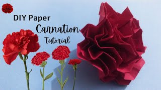 How to Make Paper Carnations 🌸 Easy DIY Flower Tutorial