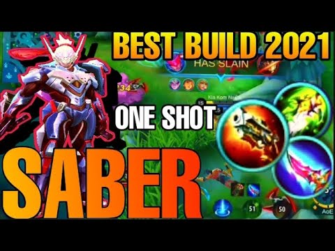SABER BEST BUILD 2021 ONE SHOT BUILD | SABER TOP GLOBAL GAMEPLAY MLBB | PURIN GAMING KH