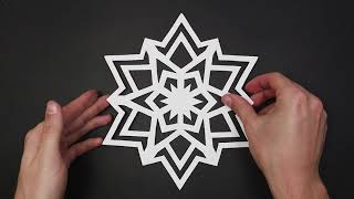 How to make a snowflake out of paper ❄ Paper snowflake in 5 minute - EASY DIY