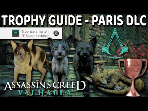 🐈 Assassins Creed Valhalla Trophy Guide Katzen streicheln Belagerung von Paris DLC AC alle Katzen