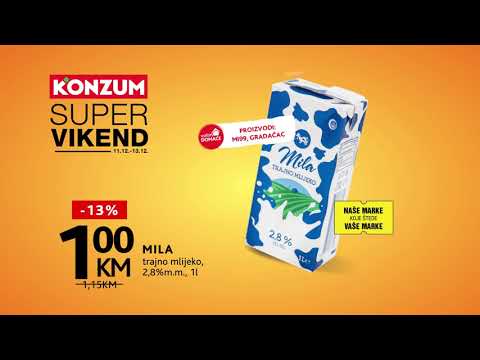 Konzum Super vikend akcija! 11.12. - 13.12.2020