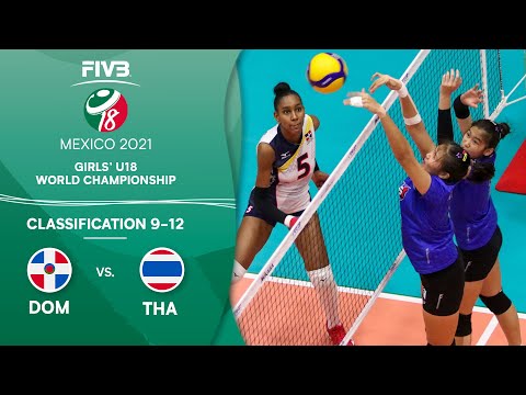 DOM vs. THA - Class. 9-12 | Full Game | Girls U18 Volleyball World Champs 2021