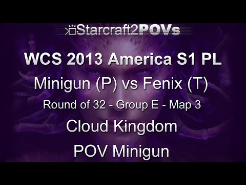 SC2 HotS - WCS 2013 AM S1 PL - Minigun vs Fenix - Ro32 Group E - Map 3 - Cloud Kingdom - Minigun