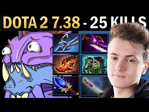 Slardar Gameplay Miracle with 25 Kills and Silveredge - Dota 7.38