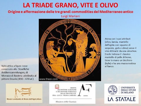 , title : 'La triade mediterranea: grano, vite e olivo'