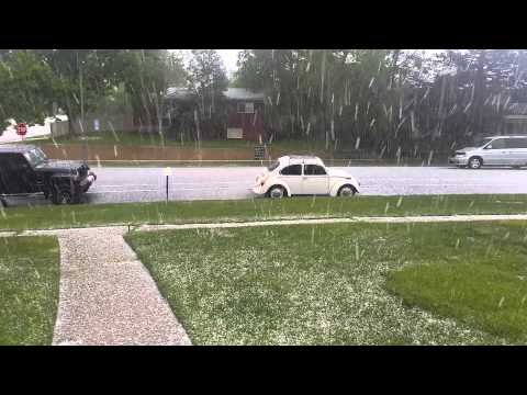 Quick hail storm in Bountiful, Utah.