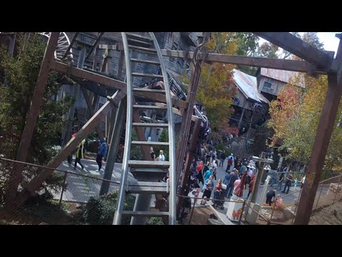 Back row point of view footage of Mystery Mine