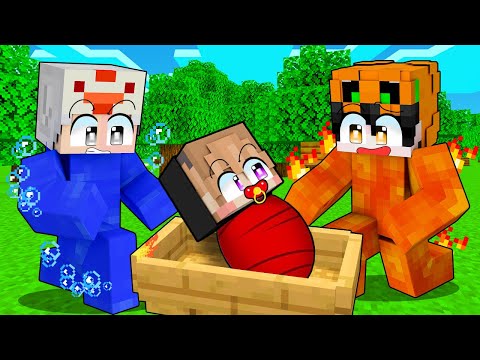 I WAS ADOPTED BY AN ELEMENTAL FAMILY IN MINECRAFT!!