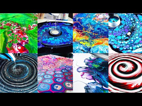 TOP 10 Awesome Acrylic Pouring Techniques | Satisfying Fluid Art | Acrylic Pouring Compilation 2023