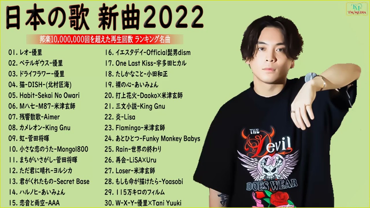 J-POP 最新曲 ランキング 邦楽 2022🍁邦楽 10,000,000回を超えた再生回数 ランキング 名曲 ♥♥ドラマ主題歌 2021 最新 挿入歌 邦楽 メドレー