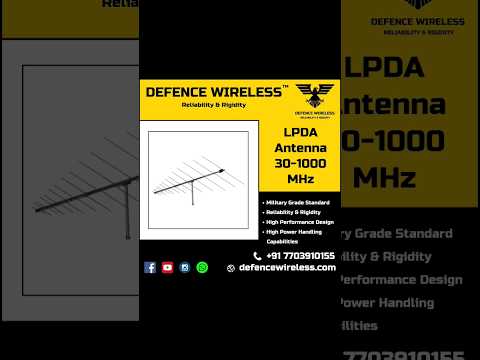 LPDA Log Periodic Dipole Antenna 20-1000 Mhz Military Grade HF VHF UHF Antenna in India