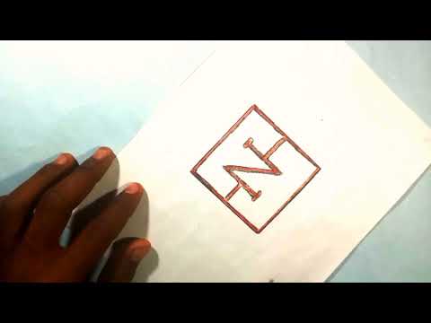 very easy !! How To Drawing 3D Floating Latter N !! Optical Illusion drawing !! Letter N With Shadow
