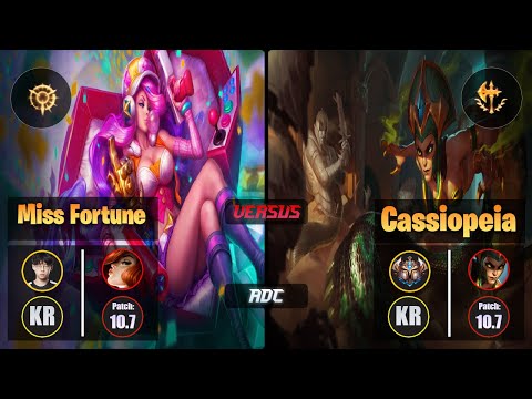 Zenit MISS FORTUNE (ADC) [Press the Attack] VS CASSIOPEIA - Challenger KR Patch 10.7