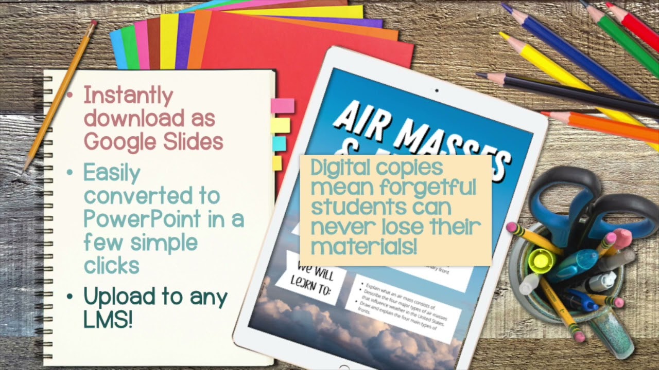 Air Masses & Fronts Lesson for Middle School