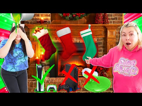DON'T CHOOSE THE WRONG STOCKING CHALLENGE! cheap vs expensive vs slime