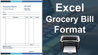 Download the video "Excel Bill Format Calculate | Excel Grocery Bill Format | Advanced Excel #exceltutoring"