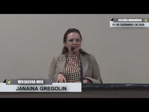 CMBTE - USO DE TRIBUNA PELA VEREADORA JANAINA GREGOLIN - MDB