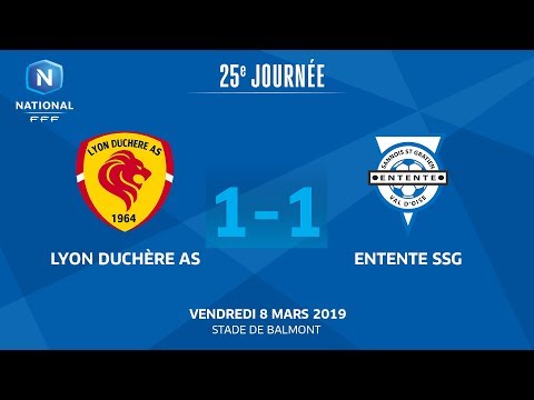 J25 : Lyon Duchère AS - Entente SSG (1-1), le résumé I National FFF 2018-2019