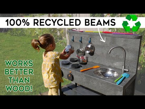 Recycled PLASTIC vs WOOD | How to build a Mud Kitchen out of Plastic Waste