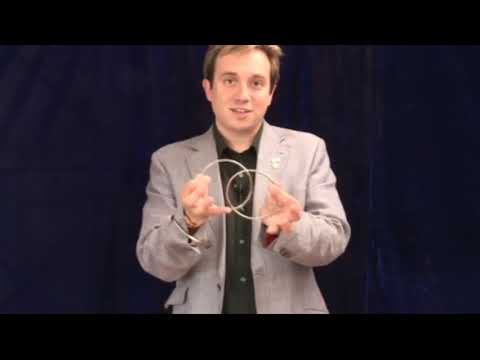 Saturn Magic - Close Up Linking Rings GOLD (BLUE BAG) (Gimmicks & DVD, SPANISH and English) by Matt