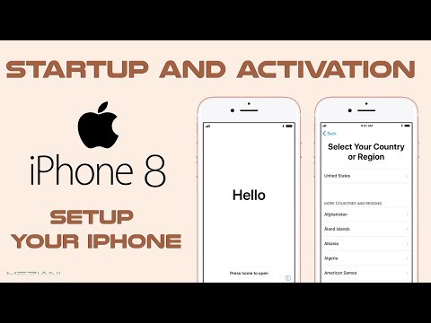 Startup and Activation iPhone 8, Setup your iPhone
