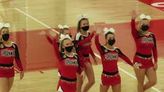 Greenwich Cardinals Cheer Team Halftime Performance at Boys Basketball GAme - March 13, 2021