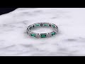 video - Baguette And Round Eternity Band with Emeralds