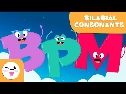 My first letters - Bilabial consonants (B, M and P) - Phonics For Kids