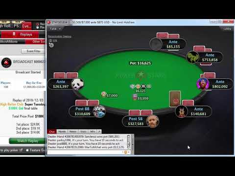 Replay | "lena900" Final table PokerStars High Roller Club: $1,050 Super Tuesday, $100K Dec 03, 2019