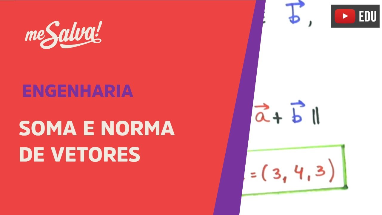 Me Salva! Álgebra Linear - EXEVET01 - Desigualdade Triangular - Soma e Norma de Vetores