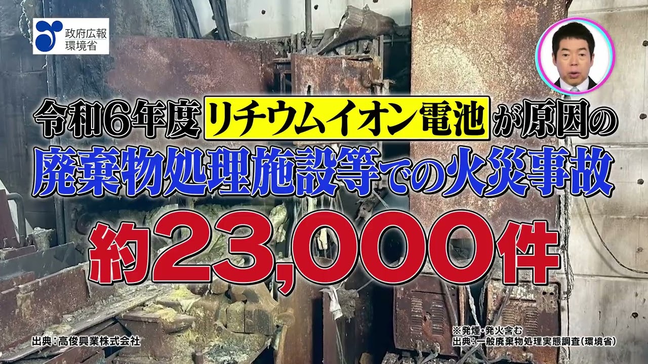 政府広報オンラインCM「リチウムイオン蓄電池等の適正処理」