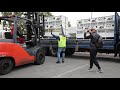 Arrival In Joburg Stripes Forklifted Onto Truck