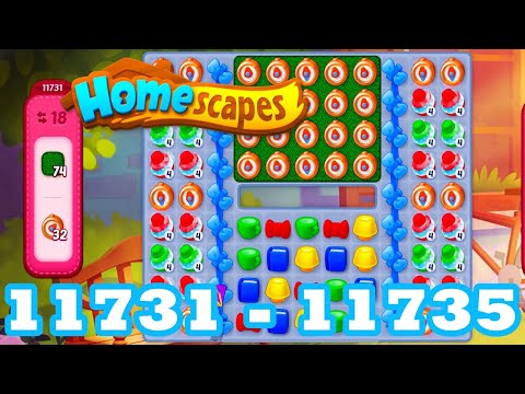 Homescapes Level 11731 - 11735 HD 3 - match puzzle Gameplay | android | IOS | 11732 | 11733 | 11734