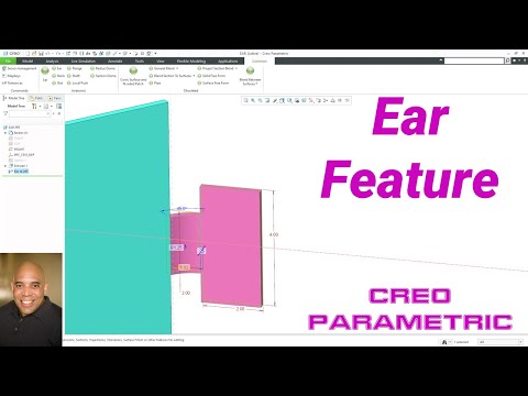 Creo Parametric | Pro/ENGINEER - Ear Feature