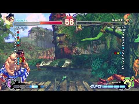 Akimo [Honda] vs HAKUN pugaa m9 [Dhalsim] SSF4 Japanese Online Ranked Matches - TRUE-HD